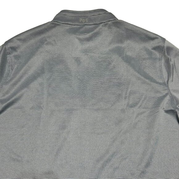 Hickey Freeman 1/4 Zip Golf Pullover Shirt Mens XXL Gray Striped Long Sleeve - Picture 4 of 8